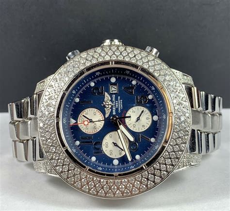 breitling super avenger 48mm blue dial|breitling super avenger with diamonds.